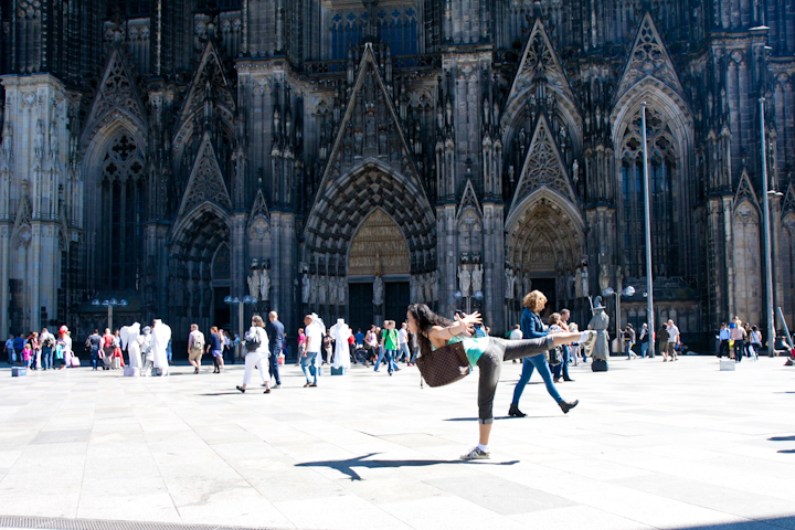 In front of Cologne Cathedral, if only I could fly up to the top