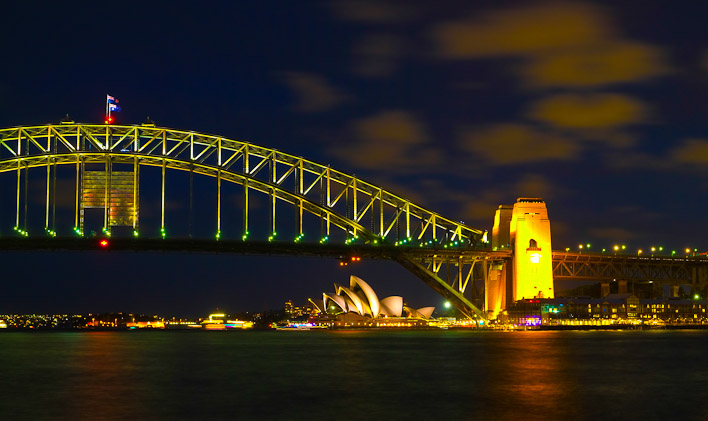 Sydney Harbor Photography at night