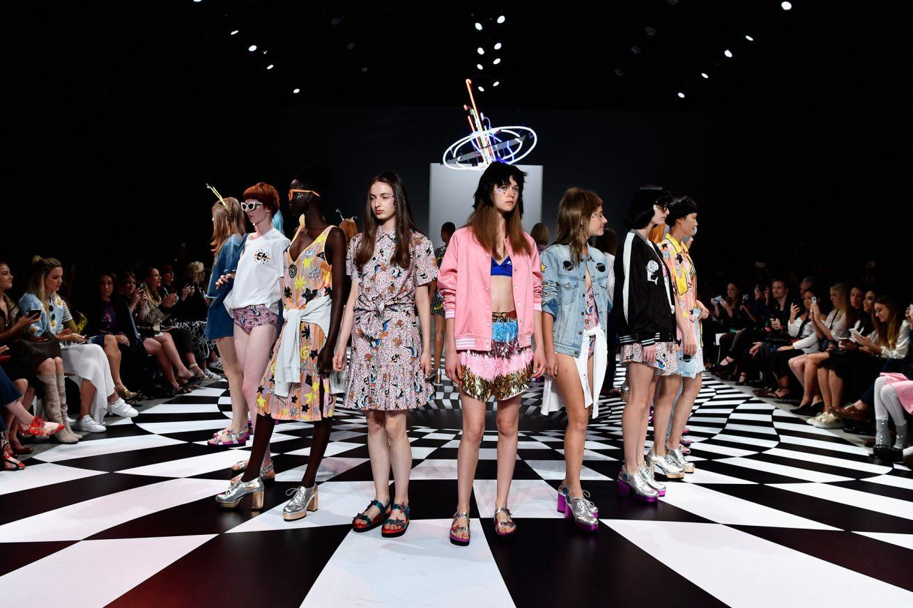 SYDNEY, AUSTRALIA - MAY 18: Models walk the runway during the Emma Mulholland show at Mercedes-Benz Fashion Week Resort 17 Collections at Carriageworks on May 18, 2016 in Sydney, Australia. (Photo by Stefan Gosatti/Getty Images)