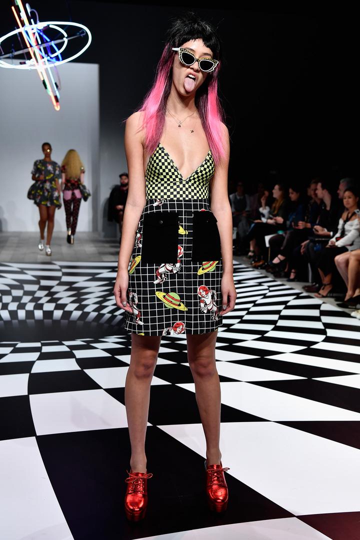 SYDNEY, AUSTRALIA - MAY 18: A model walks the runway during the Emma Mulholland show at Mercedes-Benz Fashion Week Resort 17 Collections at Carriageworks on May 18, 2016 in Sydney, Australia. (Photo by Stefan Gosatti/Getty Images)