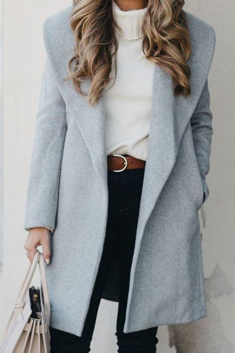 winter office outfit ideas coat