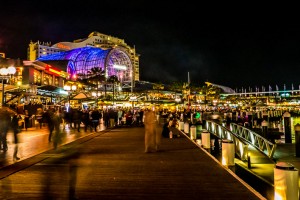 darling harbour at night