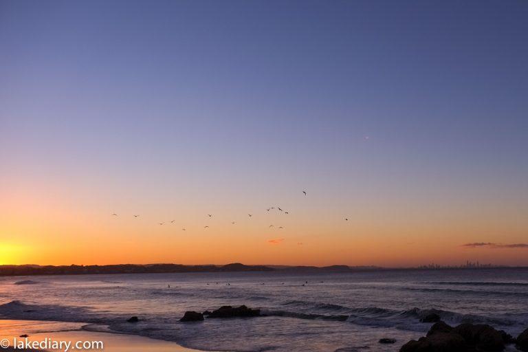 Sunset At Coolangatta - Lake Diary